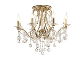 Bianco French Gold Crystal Ceiling Lights Diyas Multi Arm Crystal Fittings Bianco French Gold Crystal Ceiling Lights Diyas Multi Arm Crystal Fittings